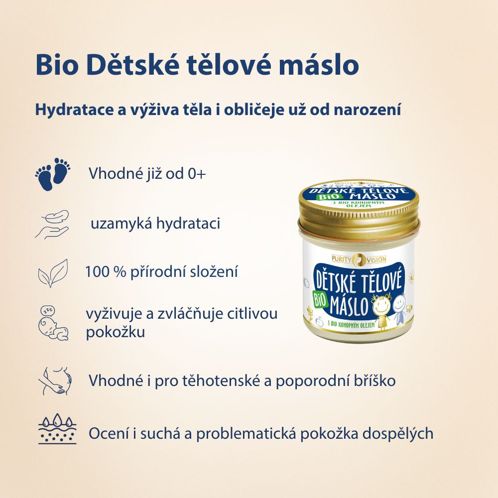 Βιολογικό βούτυρο σώματος για μωρά 120 ml